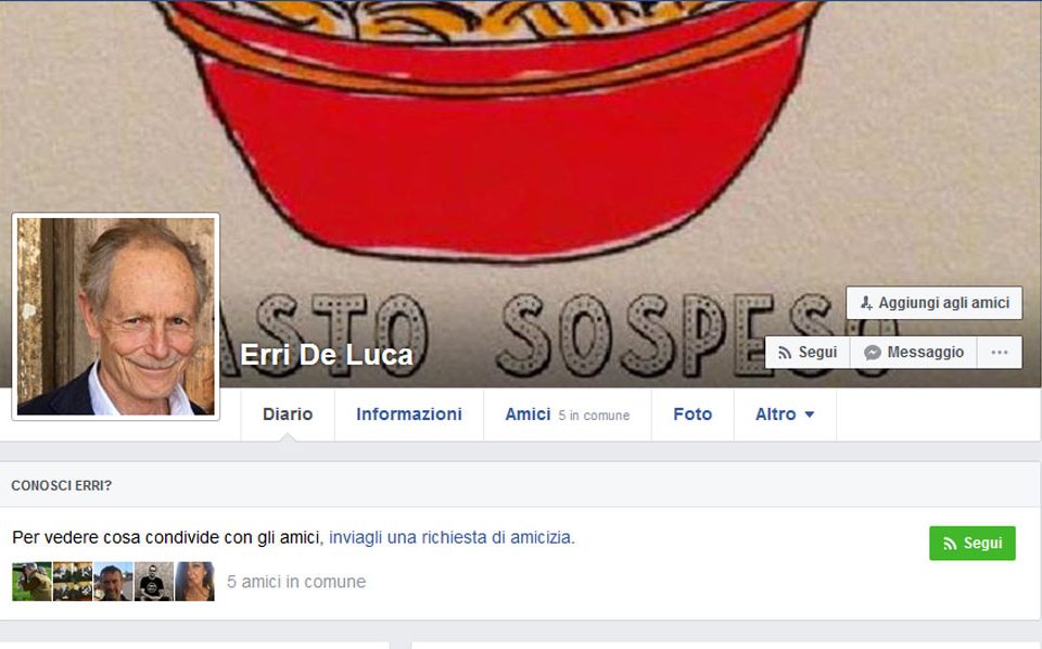 Fanpage di Erri di Luca