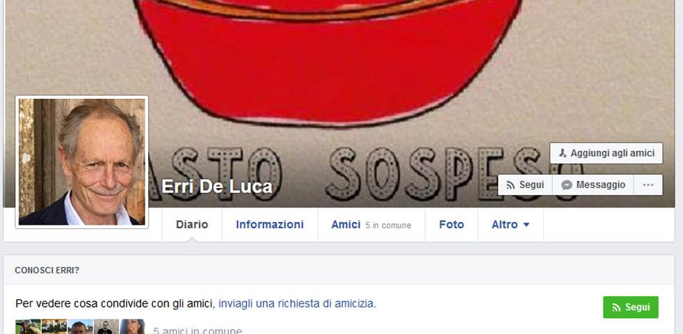 Fanpage di Erri di Luca